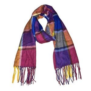 Women's Colorful Plaid Blanket Scarf